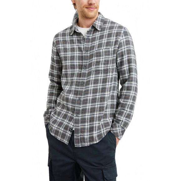 NEW RAILS lennox plaid button down shirt in stonehenge